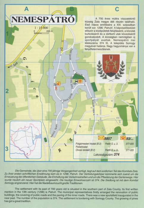 Nemespátró - Zala megye Atlasz - Gyula - HISZI-MAP, 1997.jpg Nemespátró - Zala megye Atlasz - Gyula - HISZI-MAP, 1997.jpg